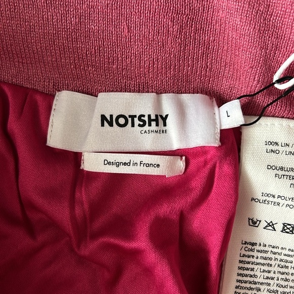 Not Shy cashmere NWT linen knit maxi skirt Womens large - Picture 7 of 8